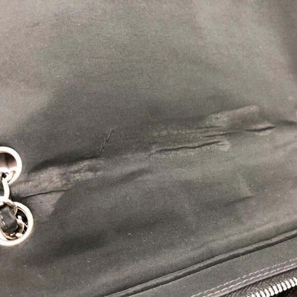 CHANEL CC Mark Chocolate bar Chain Shoulder Bag Nylon Black/SilverHardware - Picture 5 of 16